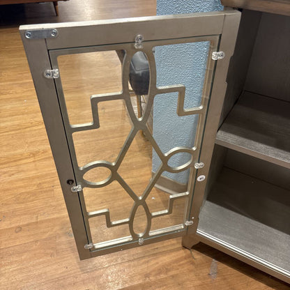 Modern Hallway Cabinet w/ Glass Doors