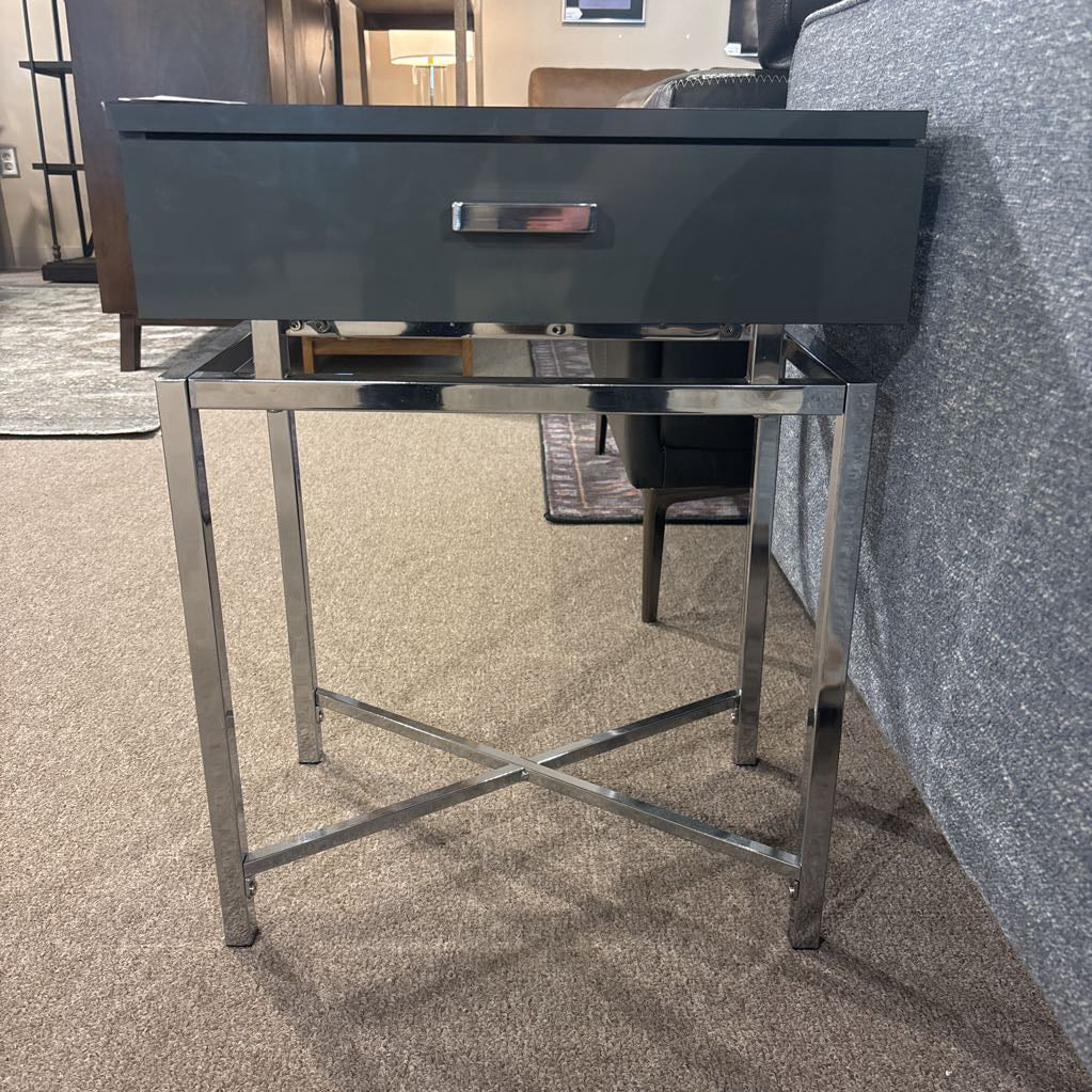 Modern Small Grey Side Table