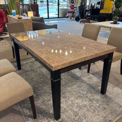 Faux Stone Top Dining Table
