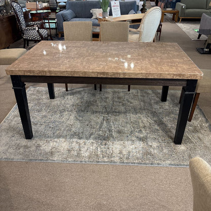 Faux Stone Top Dining Table