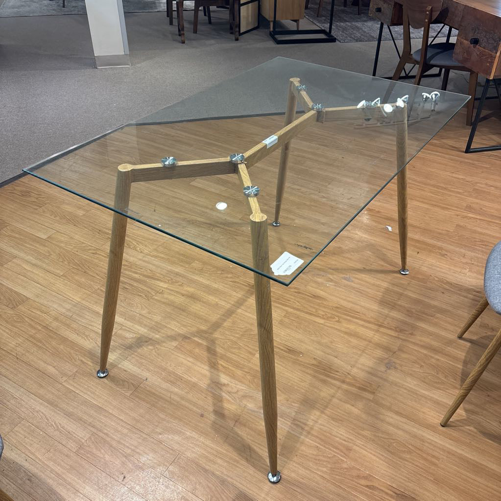 MCM Glass Top Dining Table