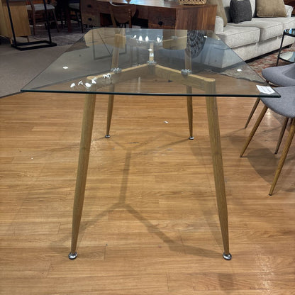 MCM Glass Top Dining Table