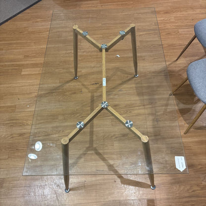 MCM Glass Top Dining Table