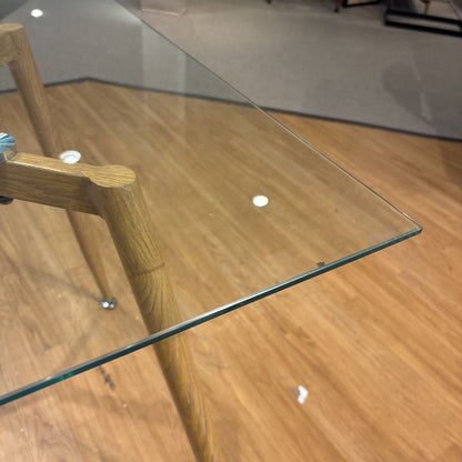 MCM Glass Top Dining Table