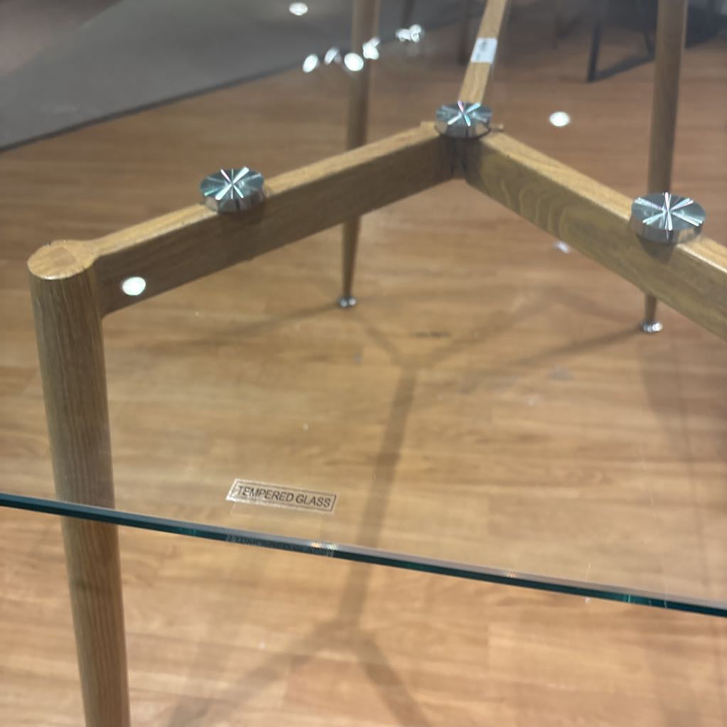 MCM Glass Top Dining Table