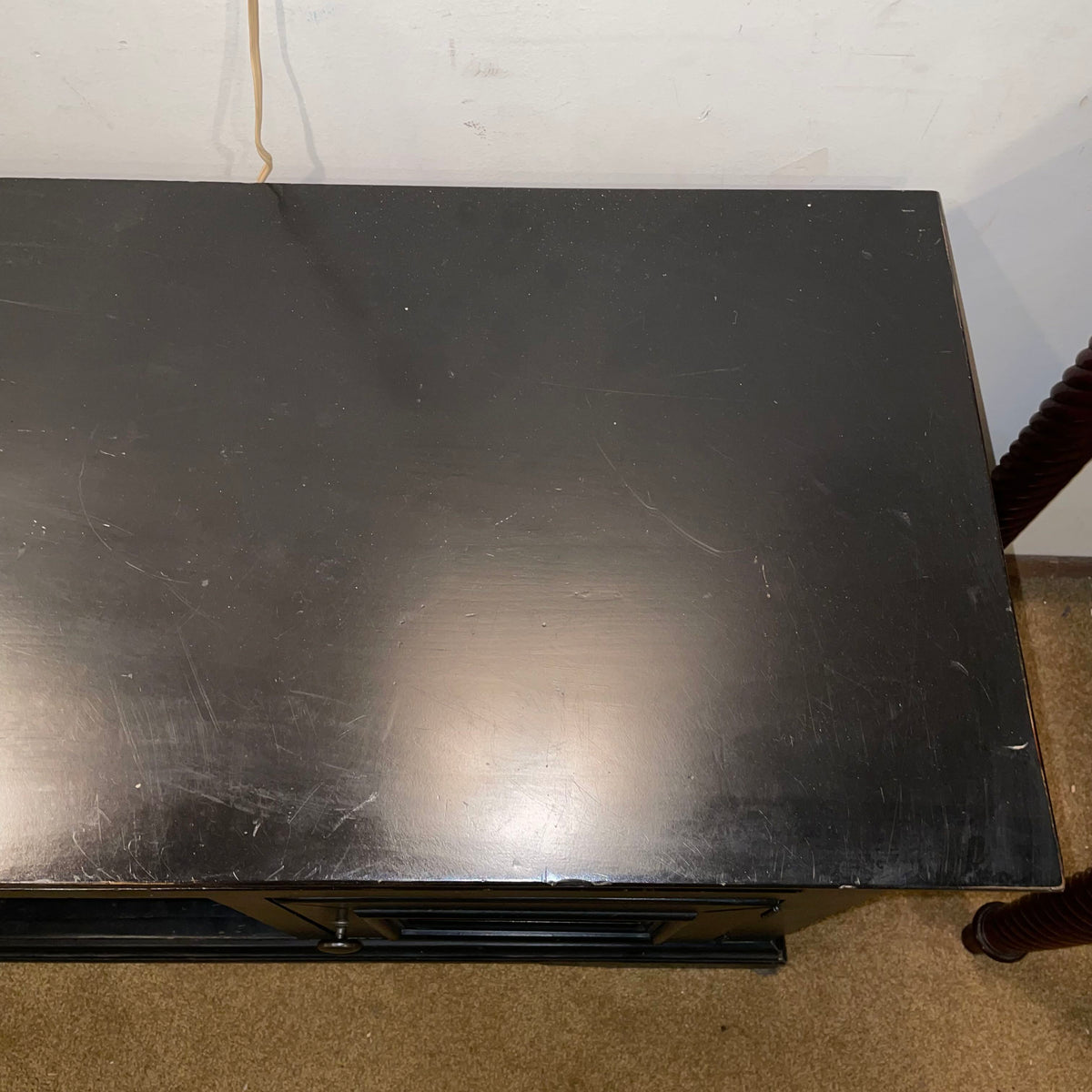 Black Two Door Media Console