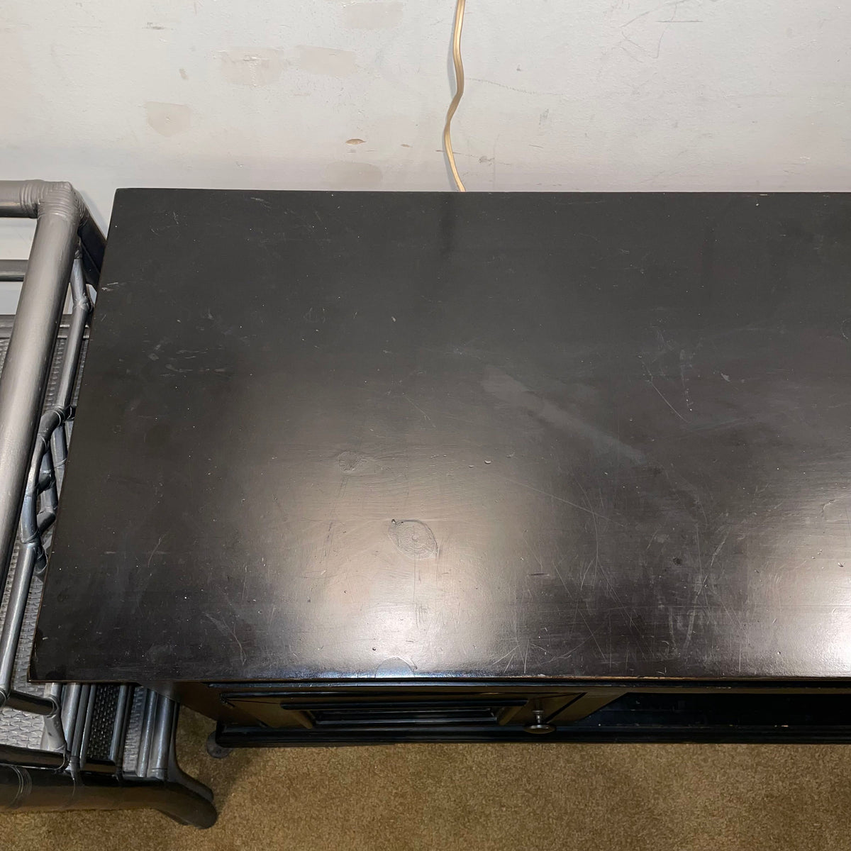 Black Two Door Media Console