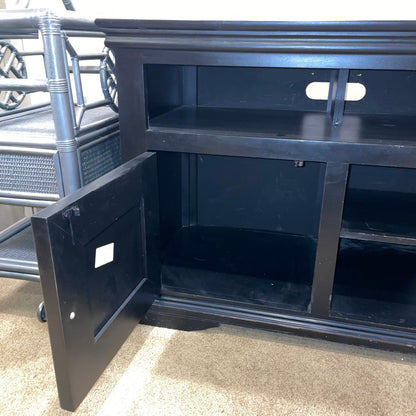 Black Two Door Media Console
