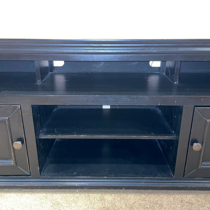 Black Two Door Media Console
