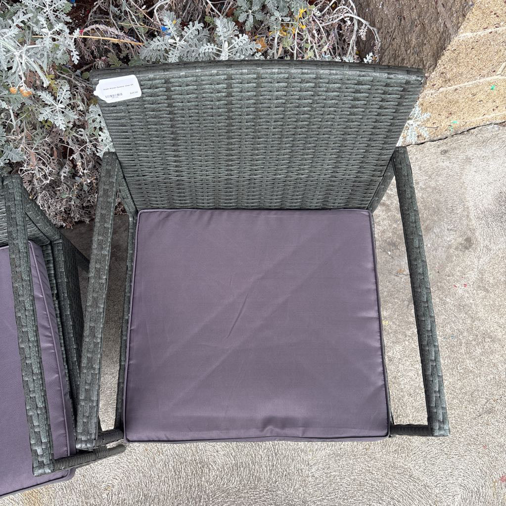 Green Woven Outdoor Chair U ACCENT CHAIRS