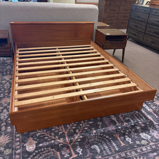 Vintage Danish 1980’s Teak Queen Bedframe