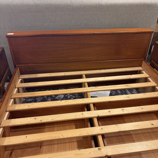 Vintage Danish 1980’s Teak Queen Bedframe