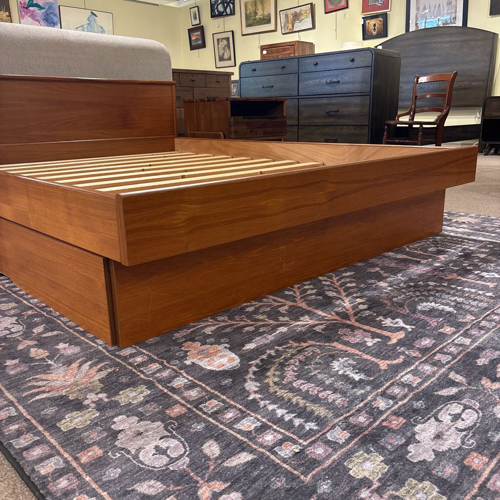 Vintage Danish 1980’s Teak Queen Bedframe
