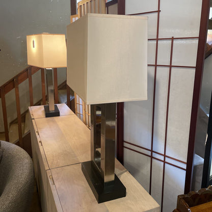 Metal Open Rectangular Table Lamp