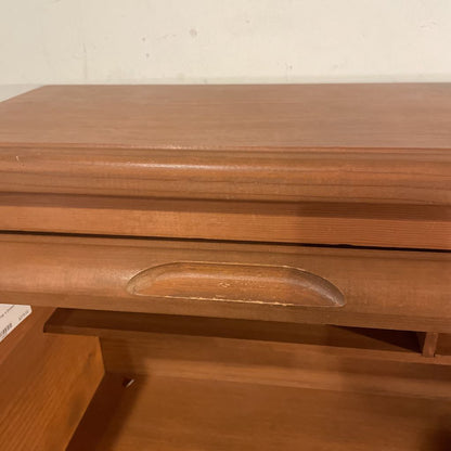 Pine Roll Top 4 Drawer Desk