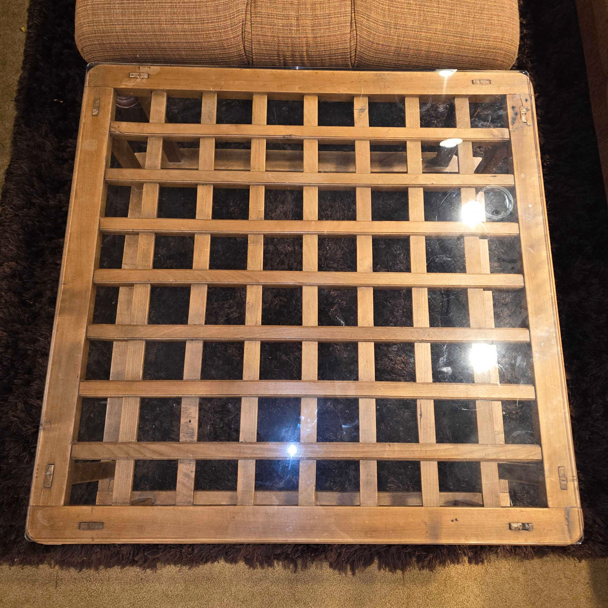 Vintage Japanese Kotatsu Table on Metal Base