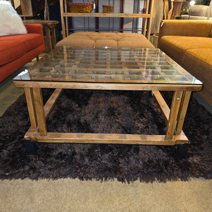 Vintage Japanese Kotatsu Table on Metal Base