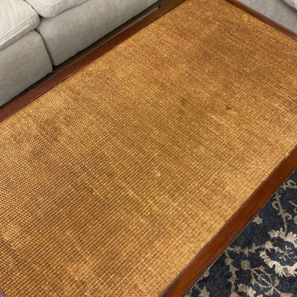 Large NeoClassic Rattan Top Coffee Table (AS IS) C COFFEE TABLES
