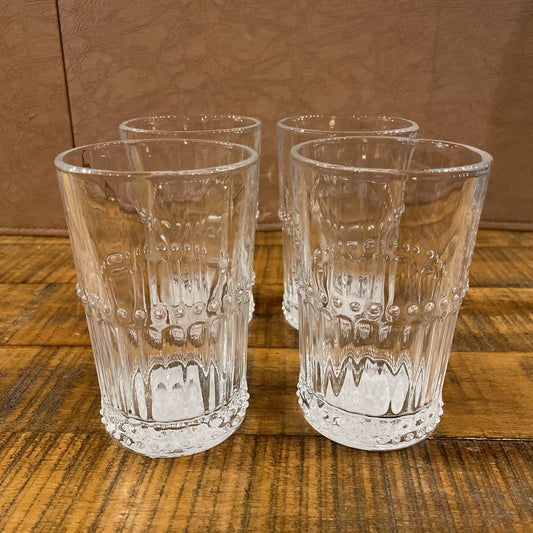 Hobnail with Grooves Design Tumblet SET OF 4 SMALLS