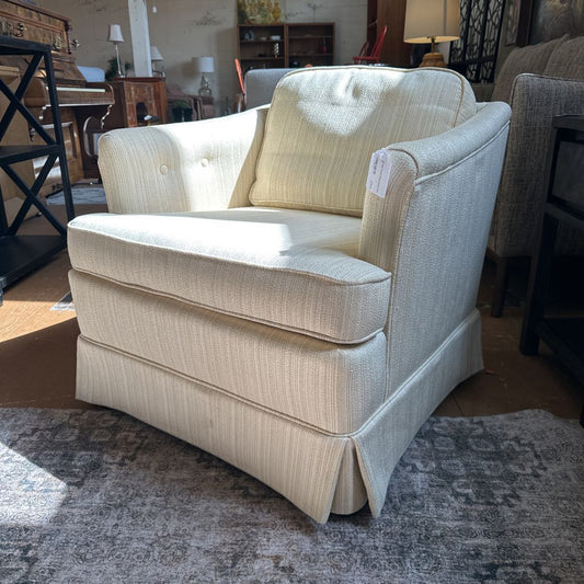 Vintage Cream Striped Rolly Chair