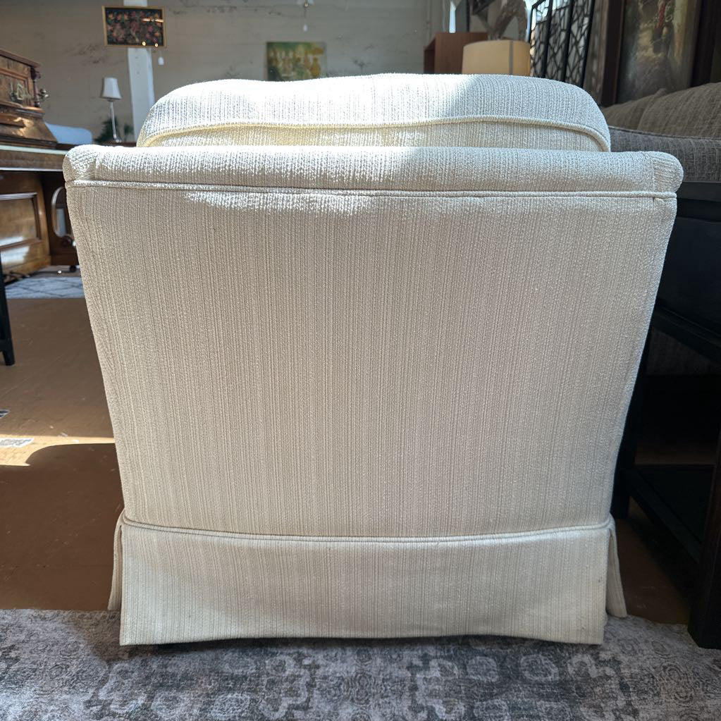 Vintage Cream Striped Rolly Chair