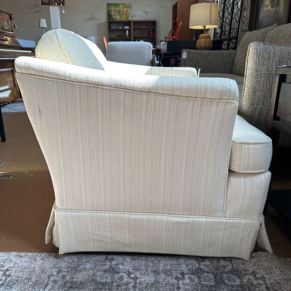 Vintage Cream Striped Rolly Chair