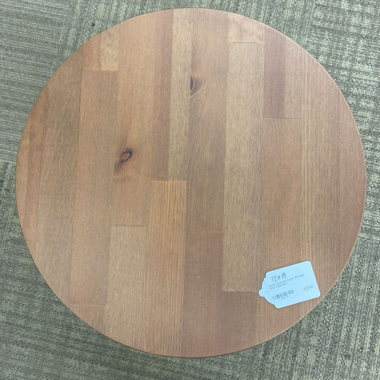 Metal Wood & Fabric Storage Side Table