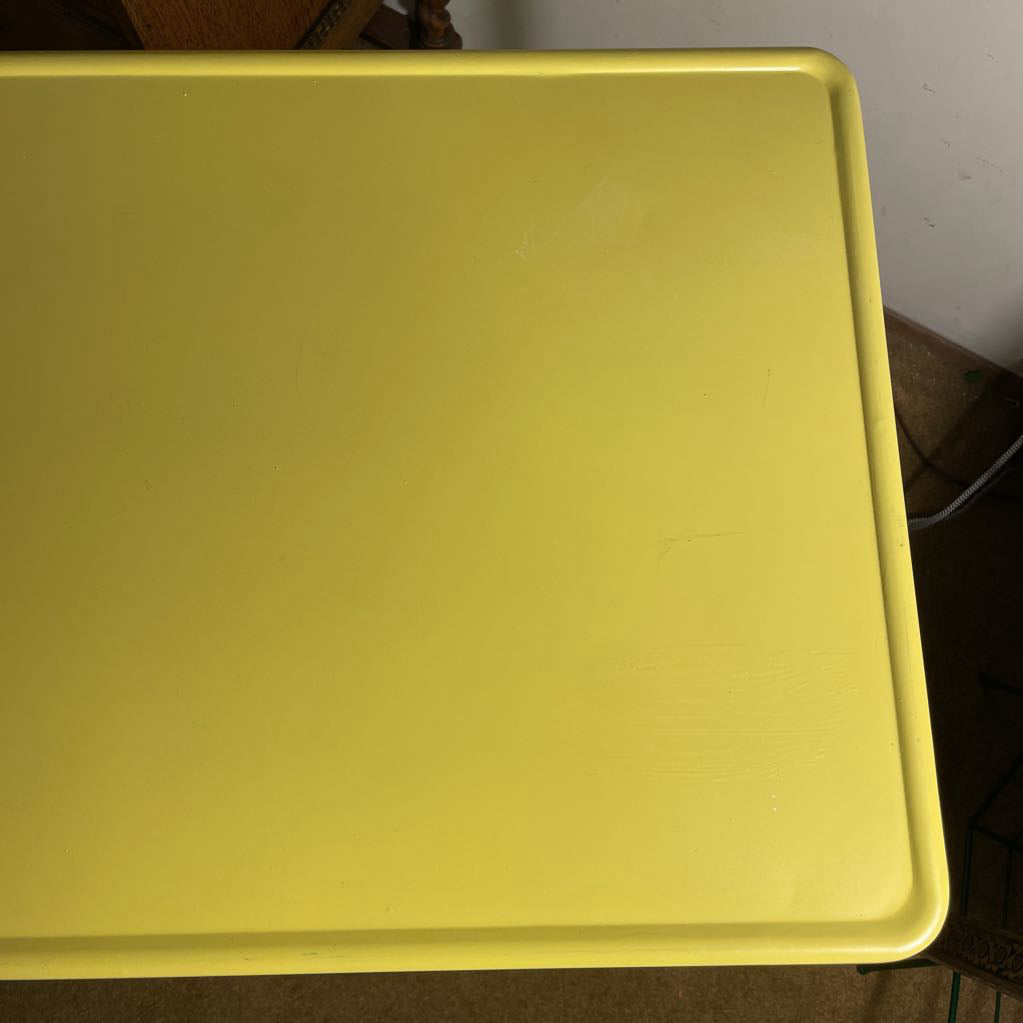 White & Yellow 3 Tier Rolling Cart