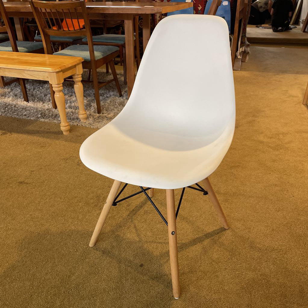 White Molded Plastic Chair