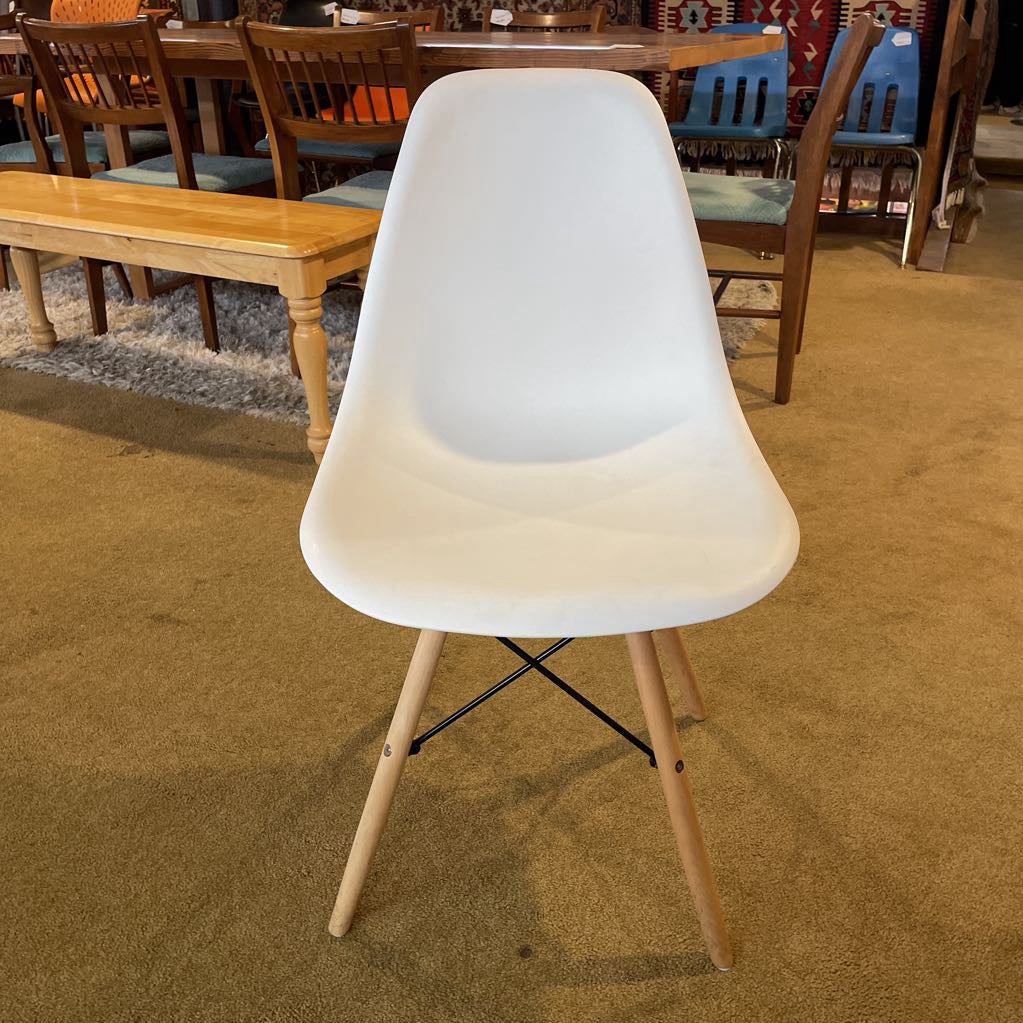 White Molded Plastic Chair