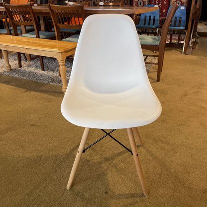 White Molded Plastic Chair