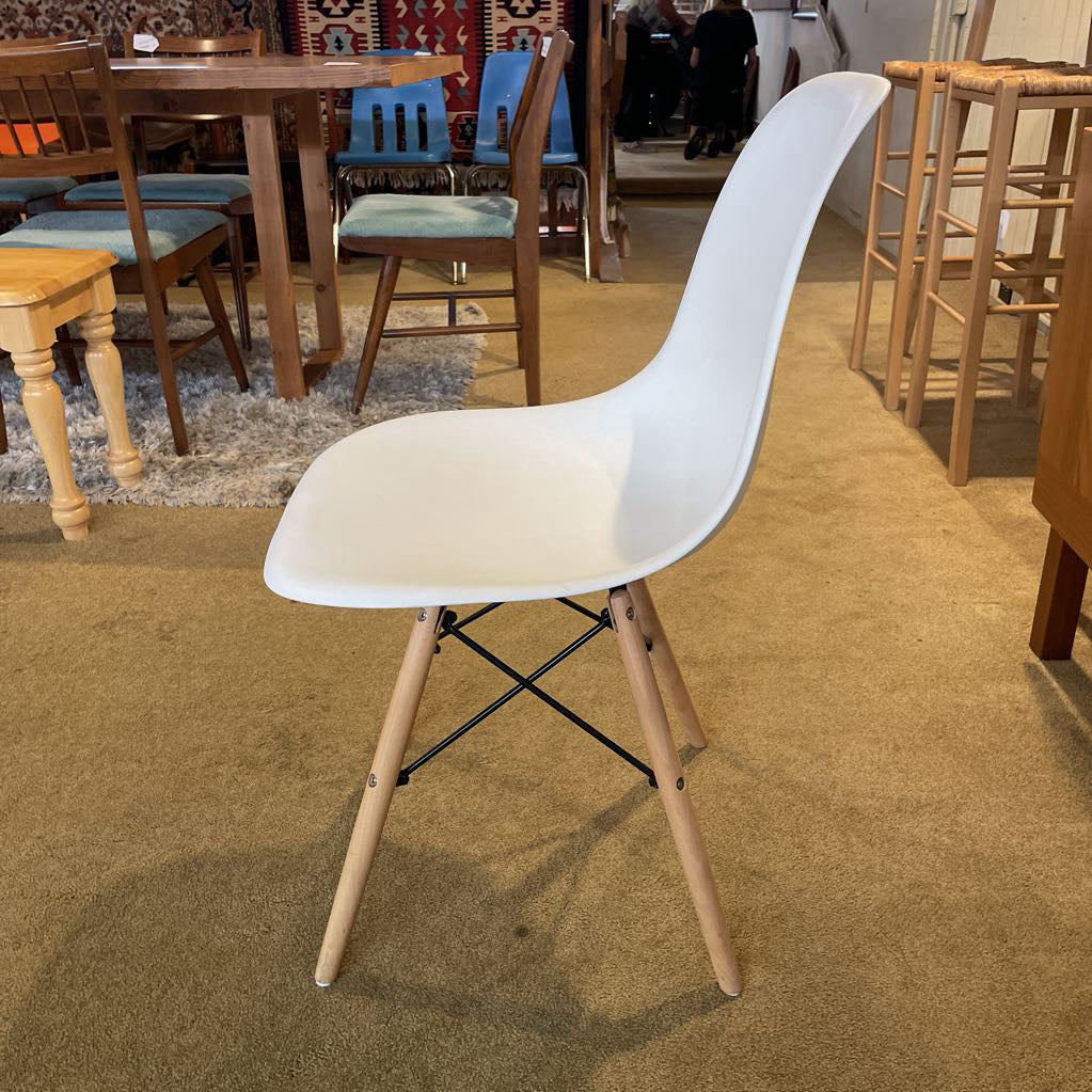 White Molded Plastic Chair