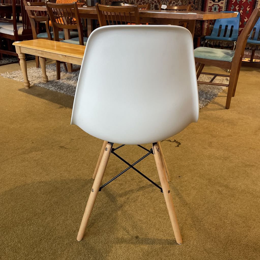 White Molded Plastic Chair