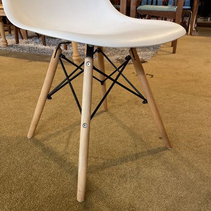 White Molded Plastic Chair