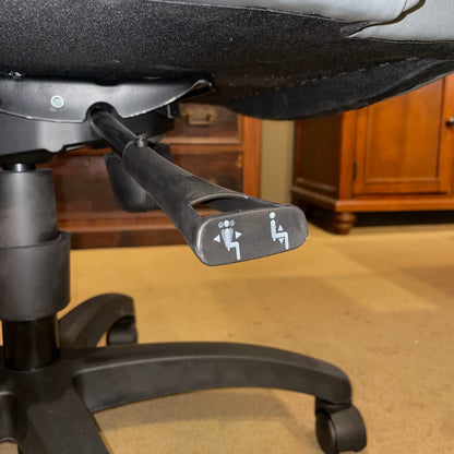Grey Tufted High Back Office Chair