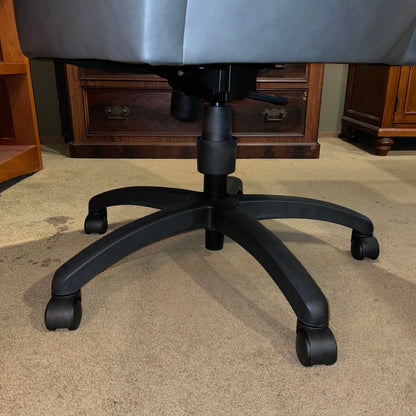 Grey Tufted High Back Office Chair