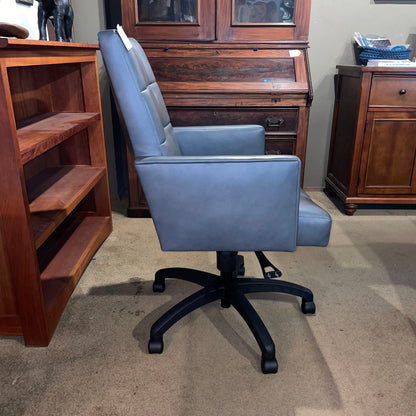 Grey Tufted High Back Office Chair