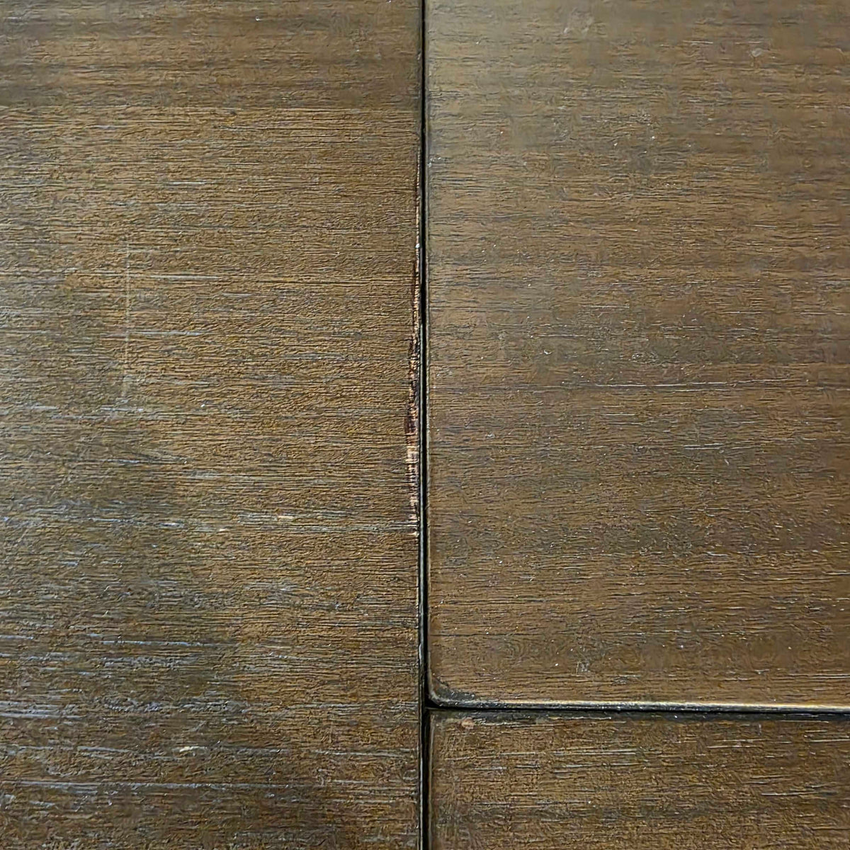 Dark Wood Trestle Expanding Dining Table w/ Bench C DINING TABLES