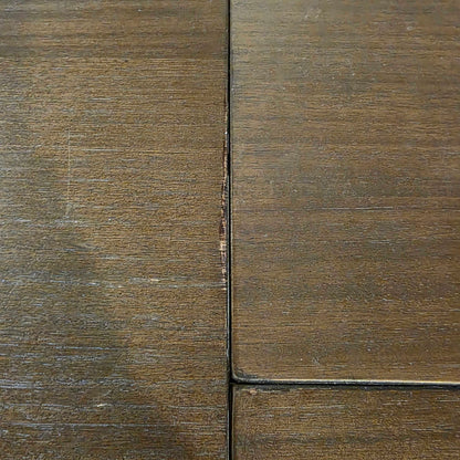 Dark Wood Trestle Expanding Dining Table w/ Bench C DINING TABLES