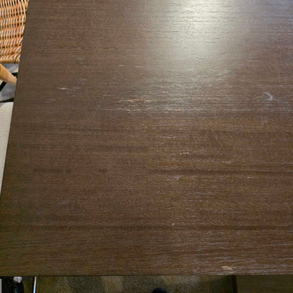 Dark Wood Trestle Expanding Dining Table w/ Bench C DINING TABLES