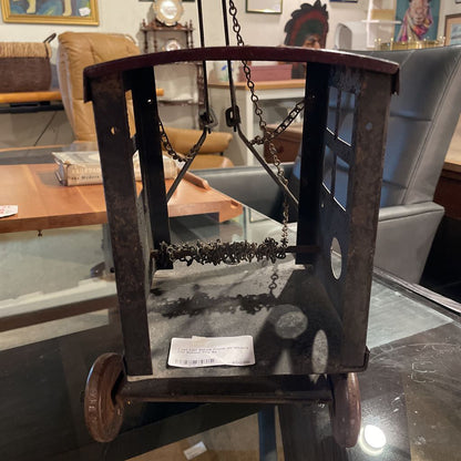 Cast Iron Steam Crane on Wheels Old School Toy