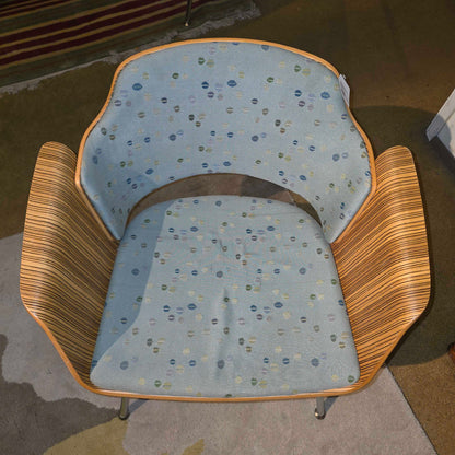 Stylex Bentwood Armchair w/ Blue Dotted Seats
