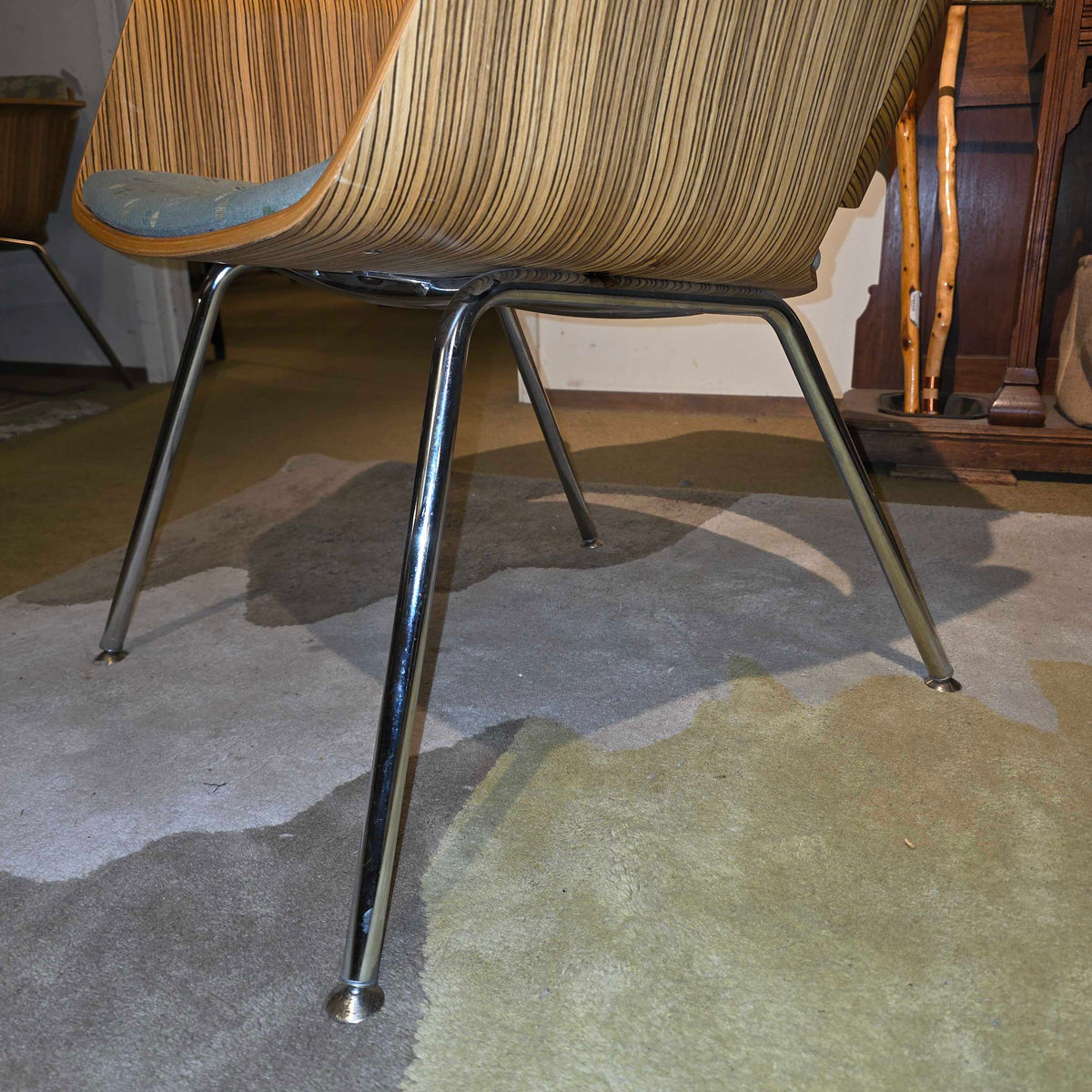 Stylex Bentwood Armchair w/ Blue Dotted Seats