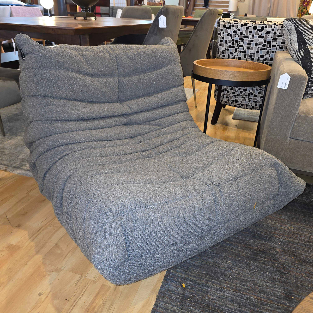Grey Boucle Togo Style Chair