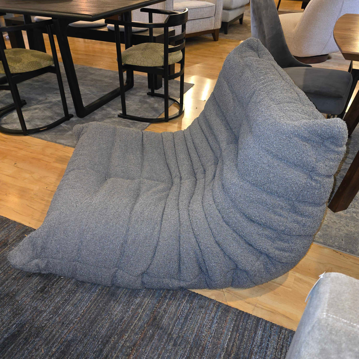 Grey Boucle Togo Style Chair