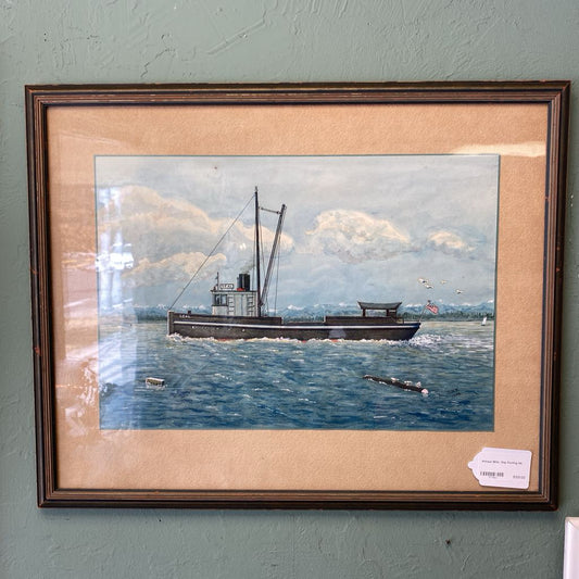 Antique SEAL Ship Painting