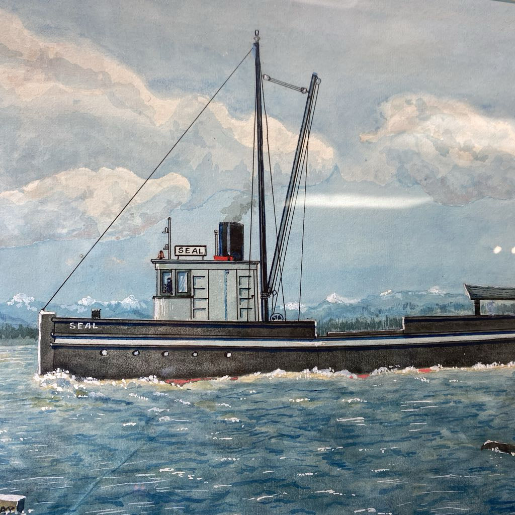 Antique SEAL Ship Painting
