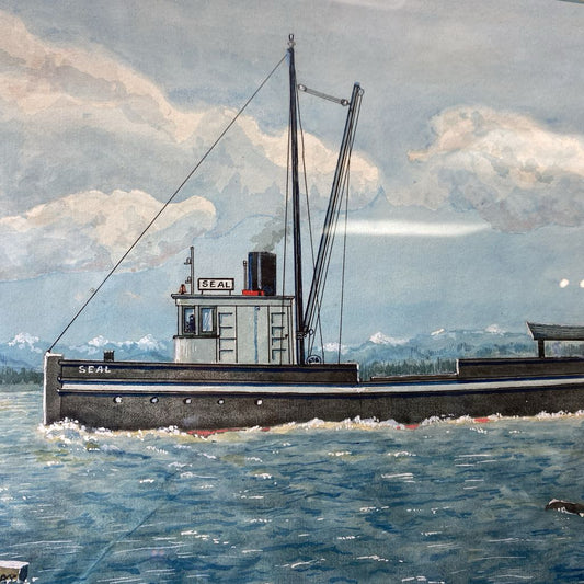 Antique SEAL Ship Painting