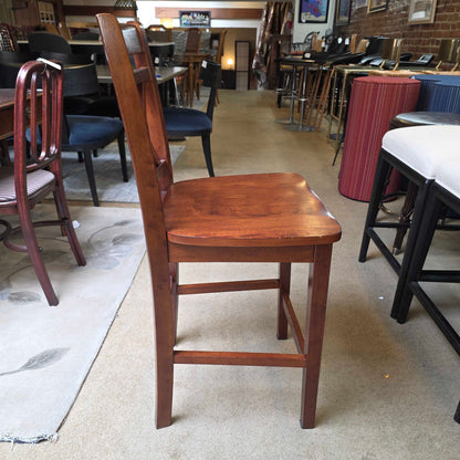 Dark Wood Farmhouse Stool