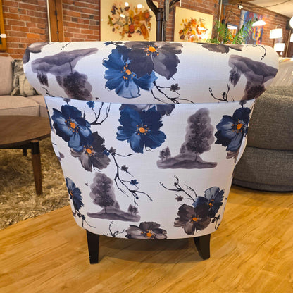 Blue Flowers & Trees Accent Chair